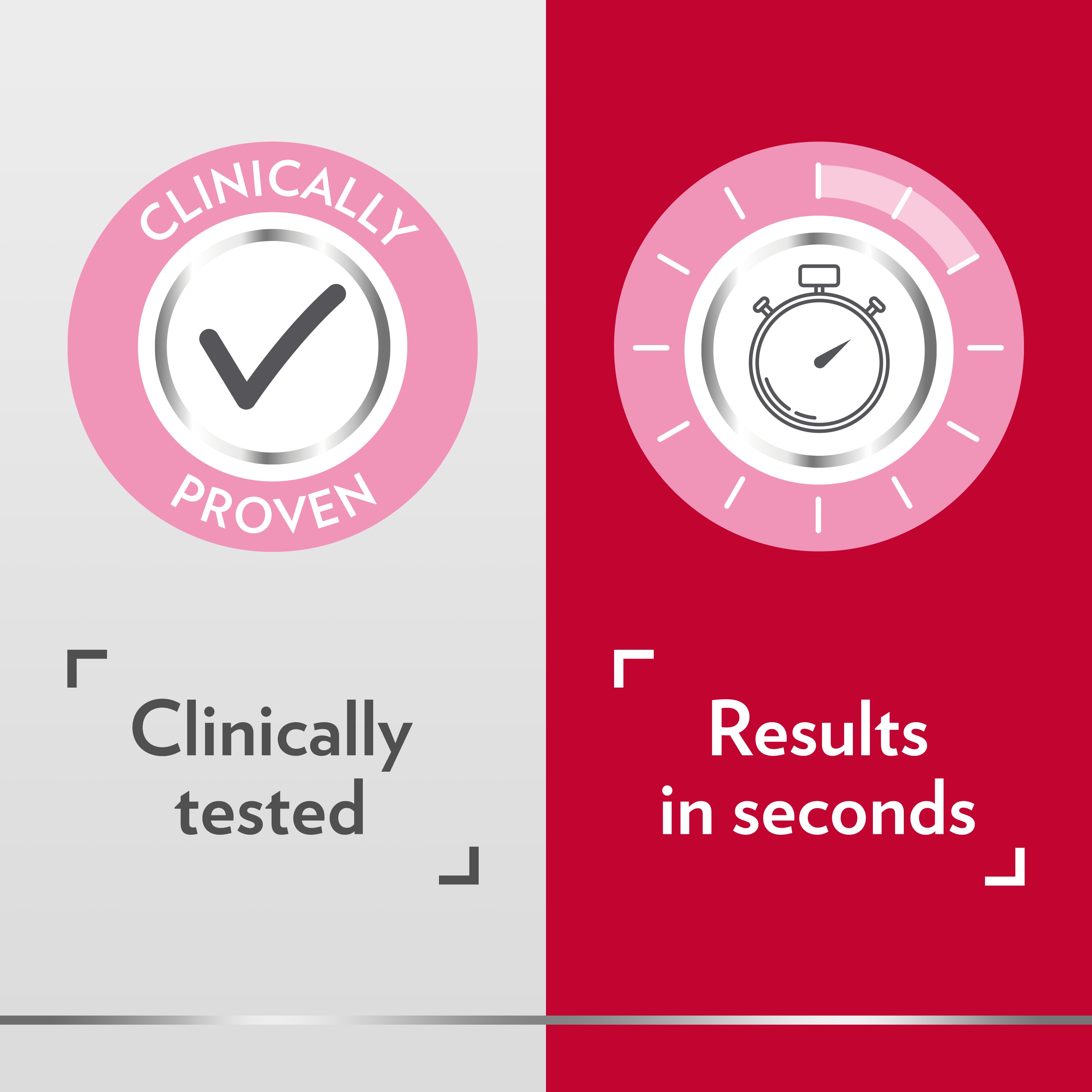 Clinically Proven badge andthecaption Clinically tested.