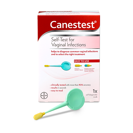 Canestest Self-Test for Vaginal Infections with 1 test swab.