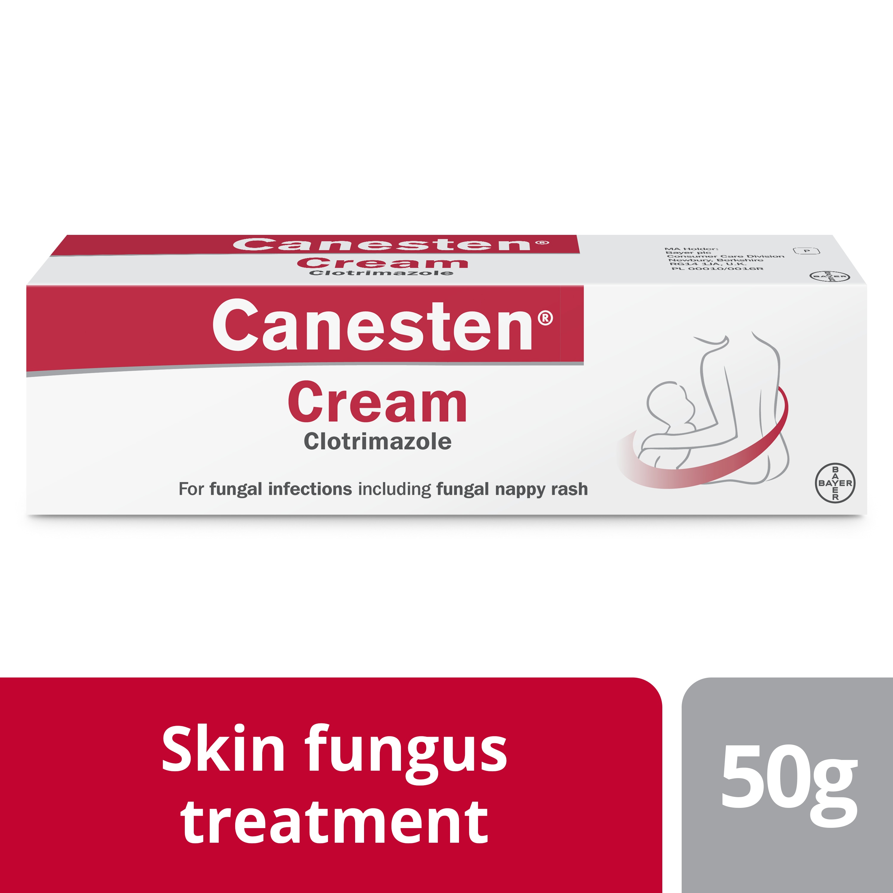 Canesten Cream for ringworm, jock itch, fungal sweat rash and fungal nappy rash treatment