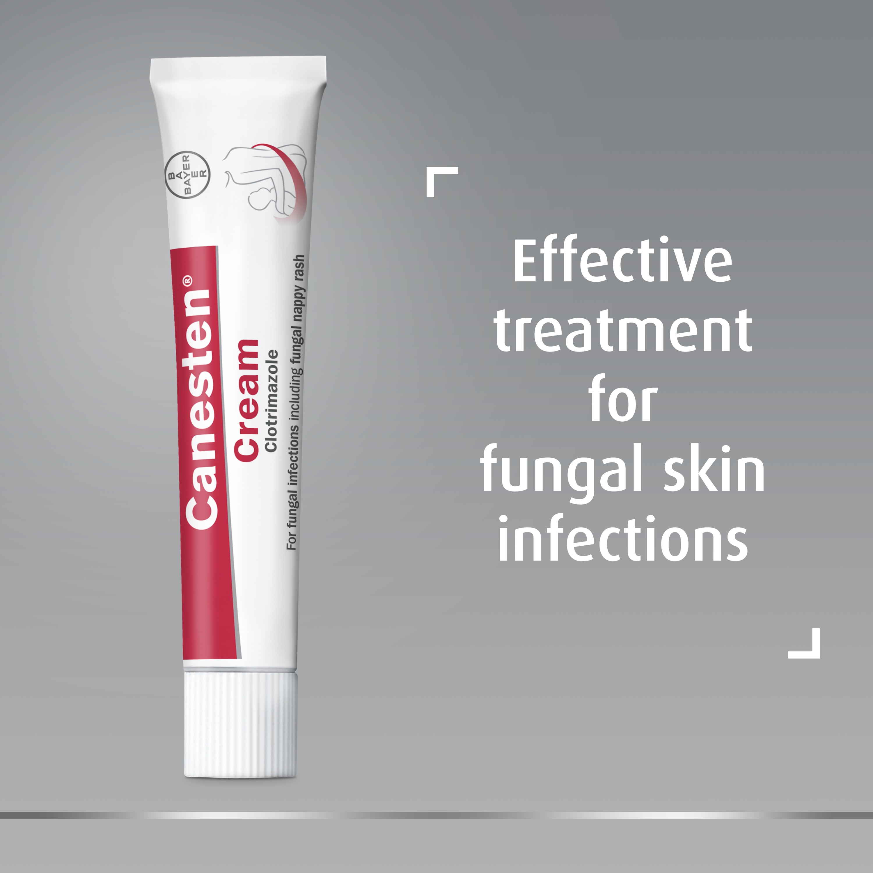Canesten Cream with the caption effective treatment for fungal skin infections