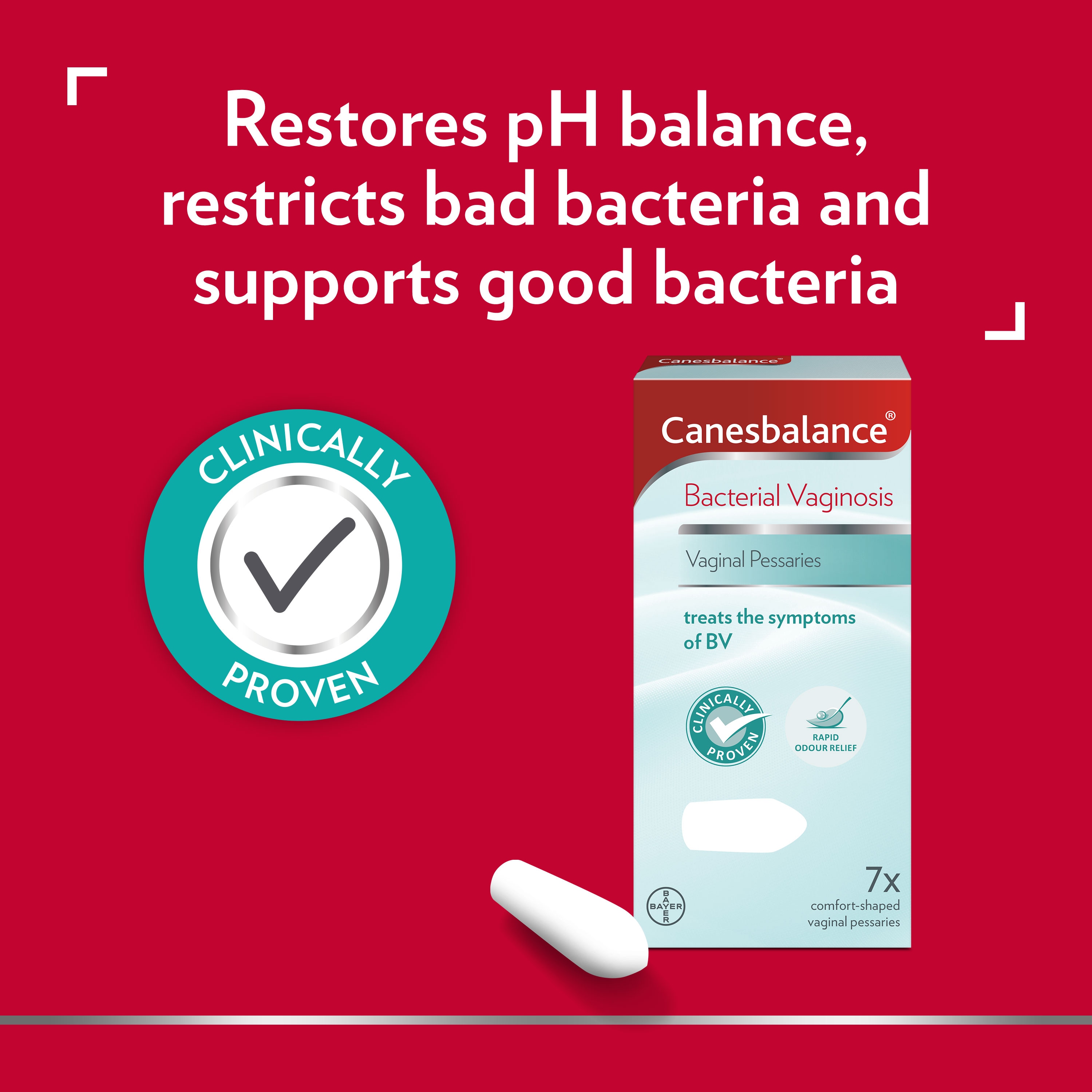 Canesbalance BV Pessaries restores pH balance_0