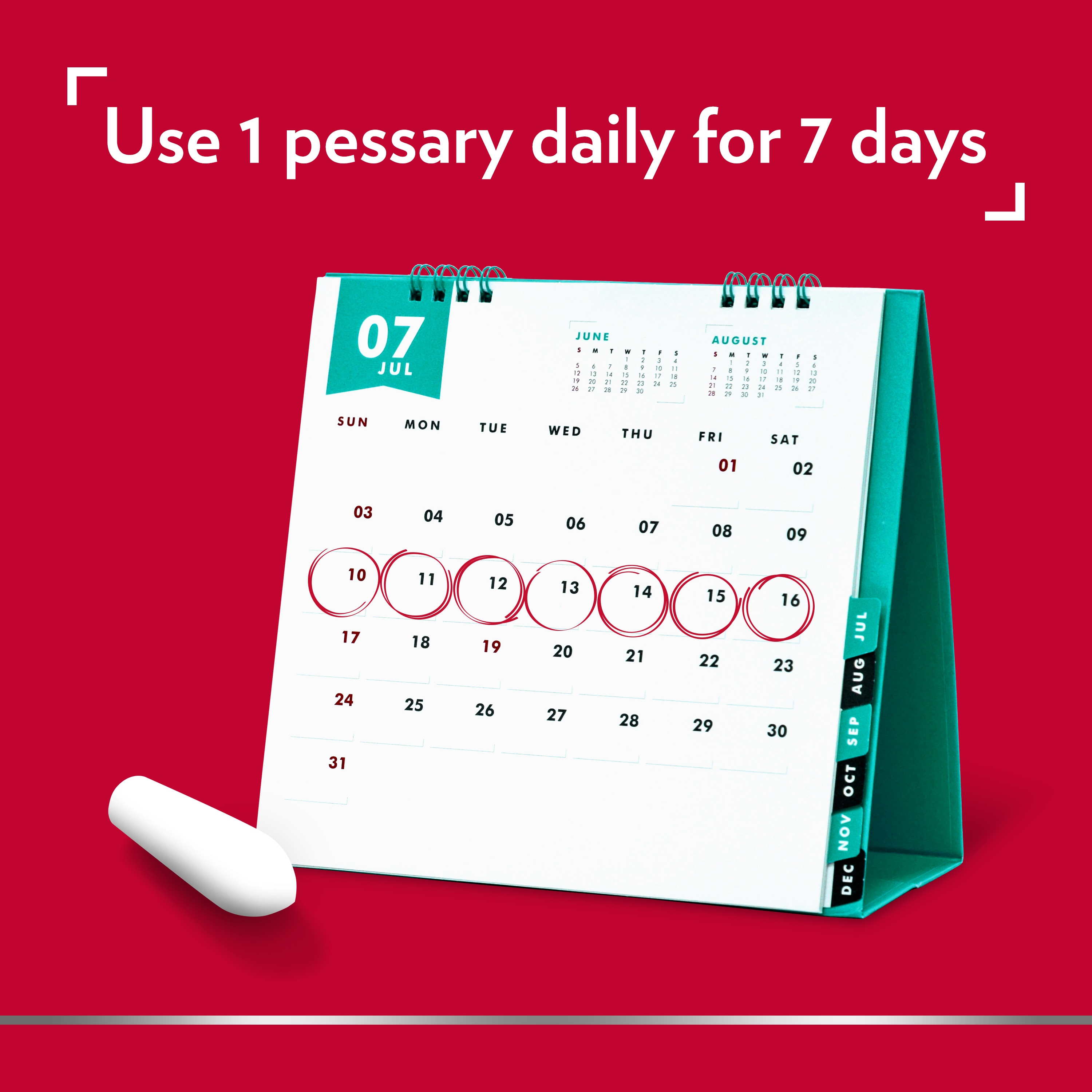 Canesbalance BV Pessaries calendar 7 days_0